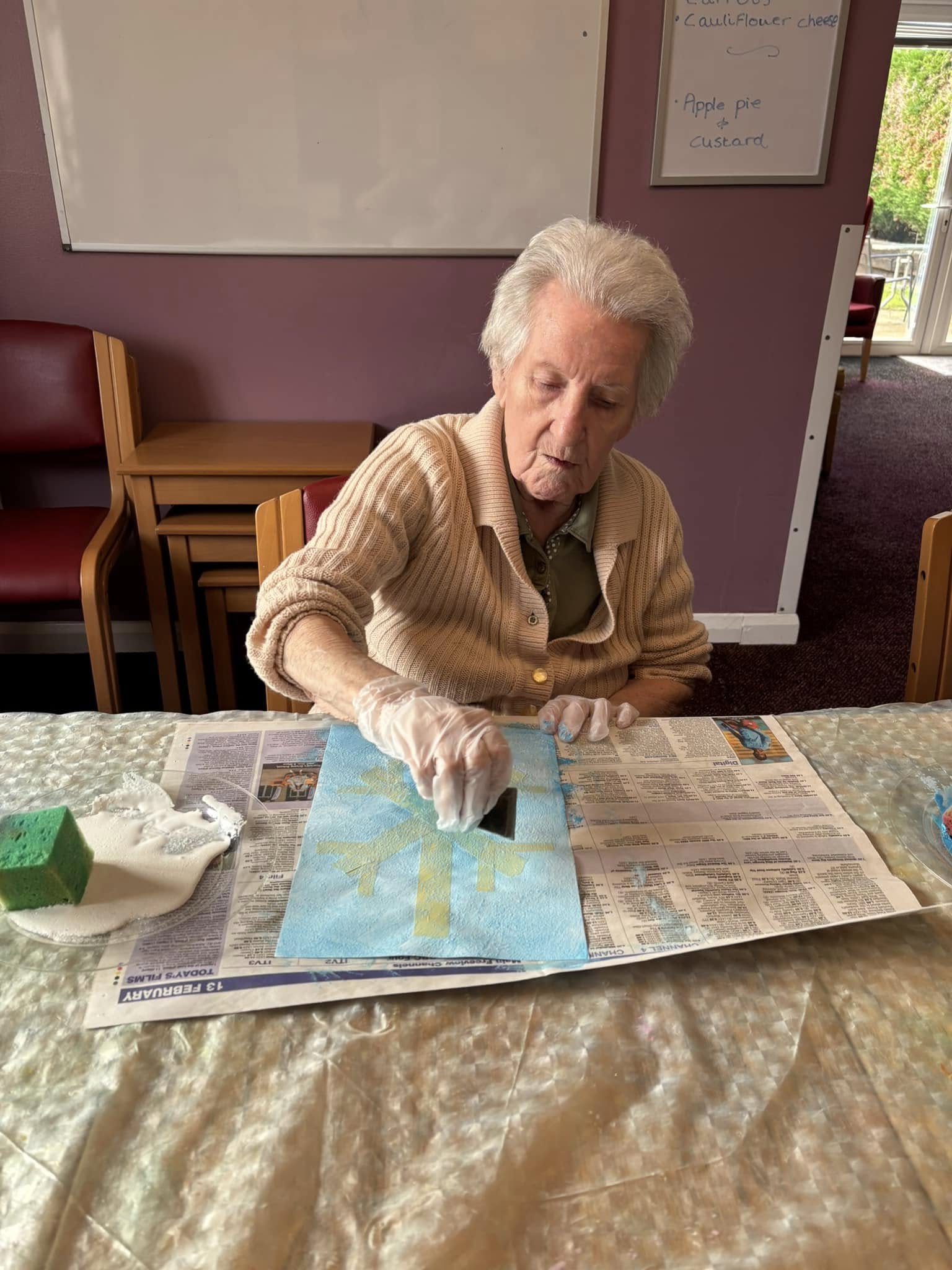 Crafting and Creativity for happier lives | Strensall Day Care Centre | adult day care | painting